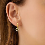 14K Yellow Gold Petite Diamond Heart Earrings