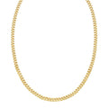 14K Yellow Gold Petite Faceted Cuban Link Chain Necklace (4.50 mm)