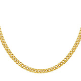 14K Yellow Gold Petite Faceted Cuban Link Chain Necklace (4.50 mm)