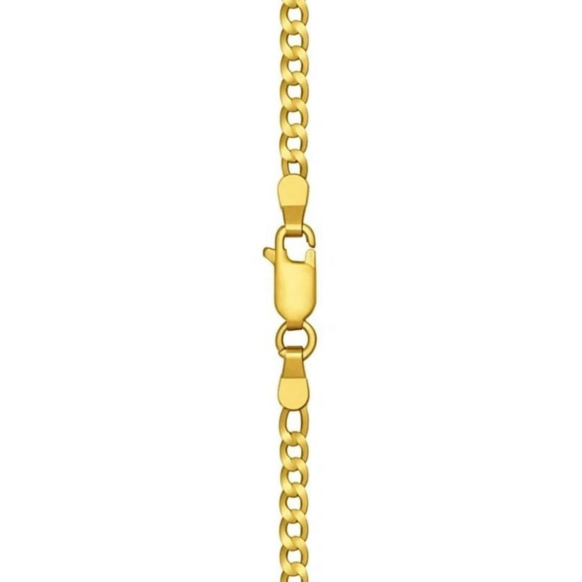 14k Yellow Gold Solid Curb Chain (2.60 mm)