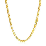14k Yellow Gold Round Box Chain (3.4 mm)