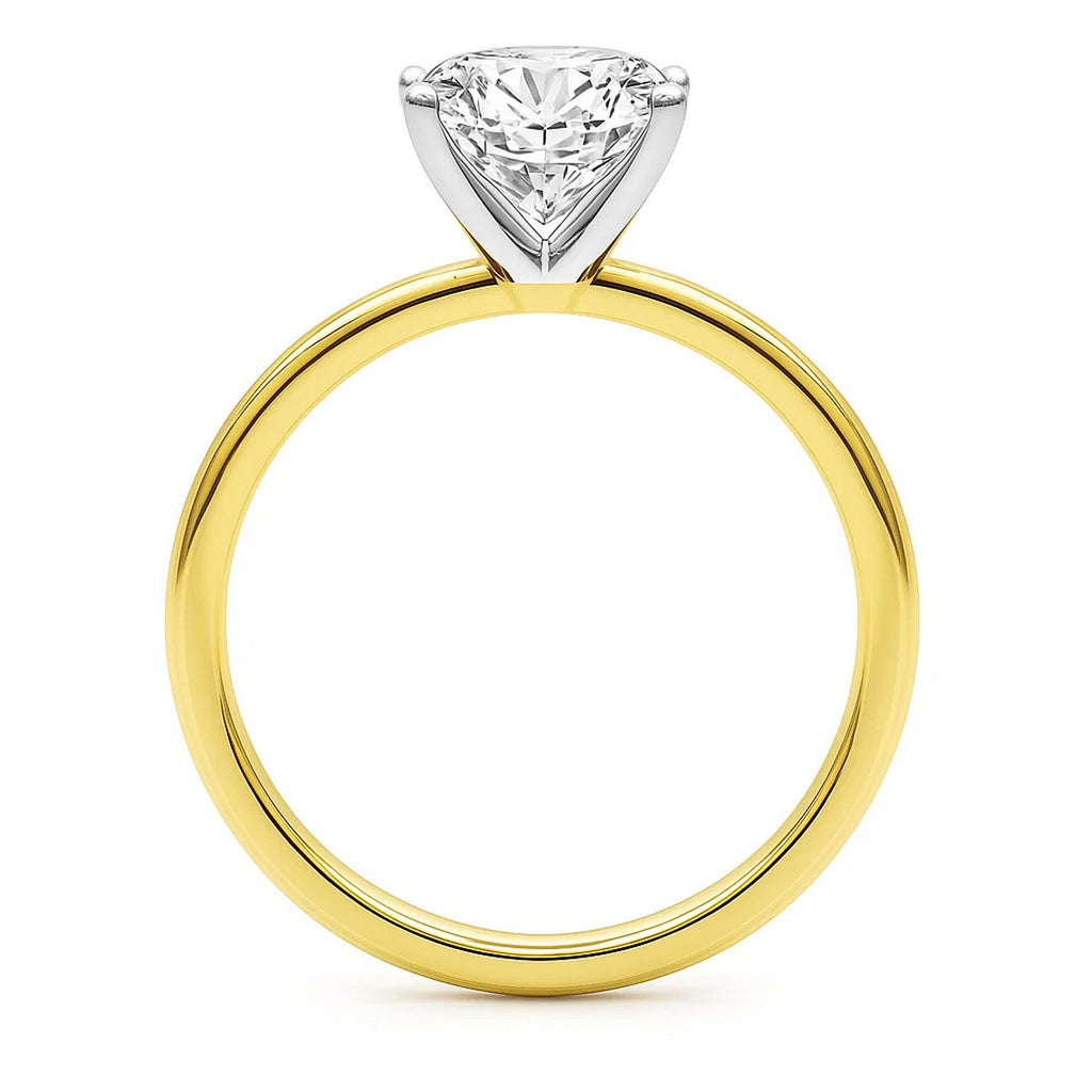 3 Carat Princess Lab Grown IGI G/VS1 Diamond Solitaire Ring in 10K Yellow Gold
