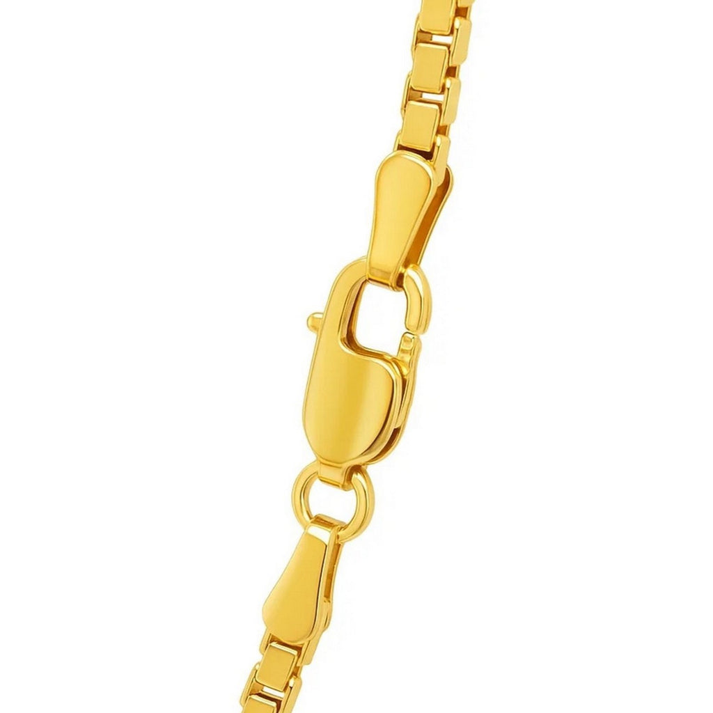 14k Yellow Gold Semi Solid Box Chain (2.5 mm)