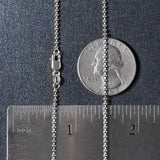 14k White Gold Bead Chain 1.5mm (1.50 mm)