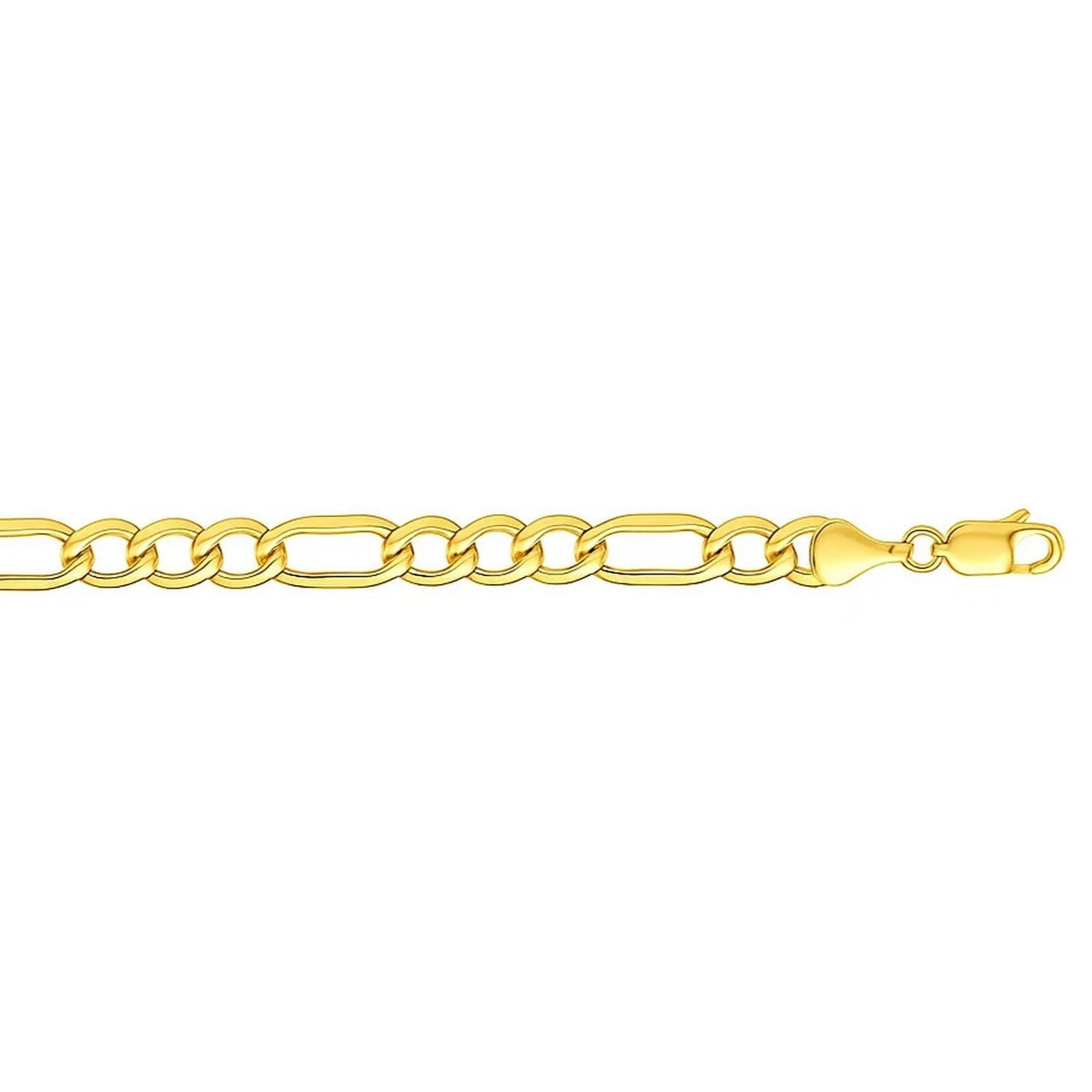 10k Yellow Gold Lite Figaro Bracelet (6.60 mm)