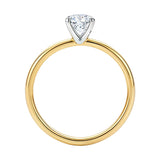 1 Carat Emerald Lab Grown IGI G/VS1 Diamond Solitaire Ring in 14K Yellow Gold