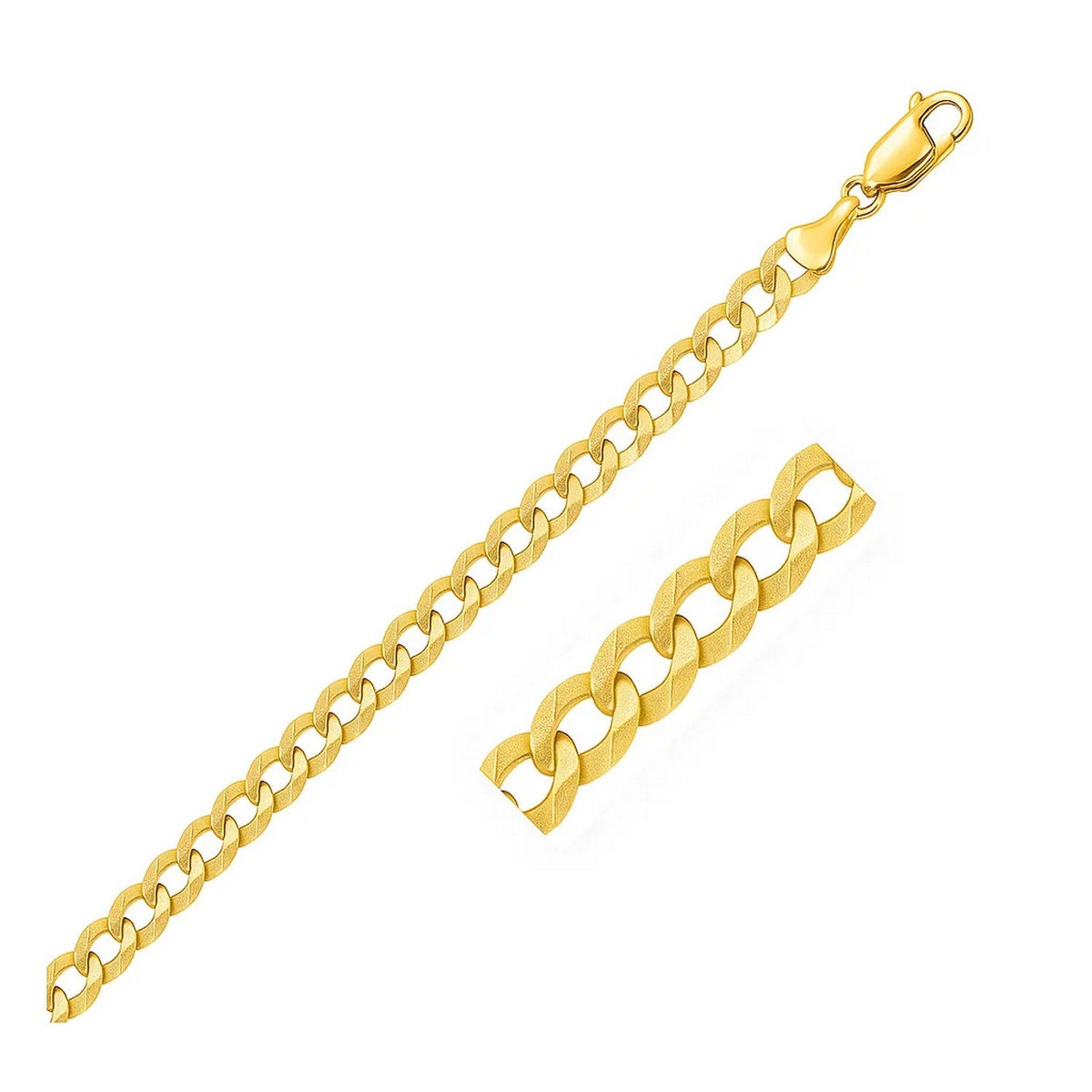 10k Yellow Gold Curb Bracelet (7.00 mm)