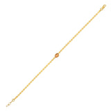 14K Yellow Gold Citrine Mirrored Chain (2.20 mm)