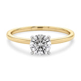 3/4 Carat Round Lab Grown IGI G/VS1 Diamond Solitaire Ring in 10K Yellow Gold