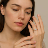 3/4 Carat Round Lab Grown IGI G/VS1 Diamond Solitaire Ring in 10K Yellow Gold