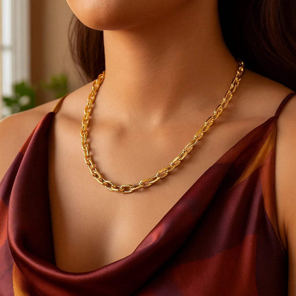 14k Yellow Gold French Cable Link Chain (6.1 mm)