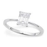 1 Carat Radiant Lab Grown IGI G/VS1 Diamond Solitaire Ring in 10K White Gold