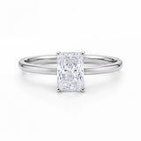 1 Carat Radiant Lab Grown IGI G/VS1 Diamond Solitaire Ring in 10K White Gold