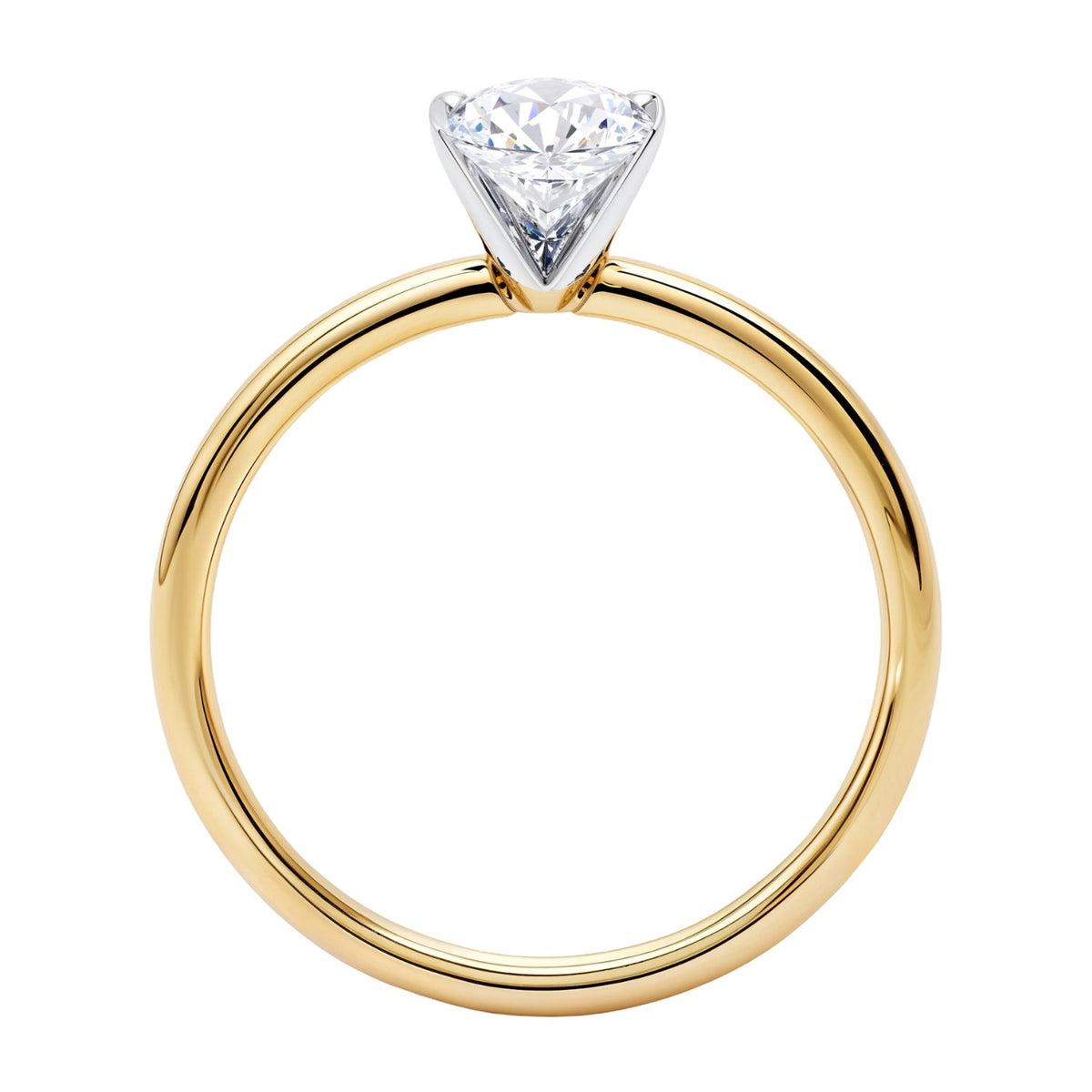 1 1/2 Carat Oval Lab Grown IGI G/VS1 Diamond Solitaire Ring in 10K Yellow Gold