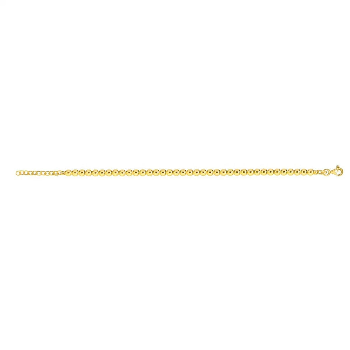 14k Yellow Gold Bead Chain Necklace(4mm)