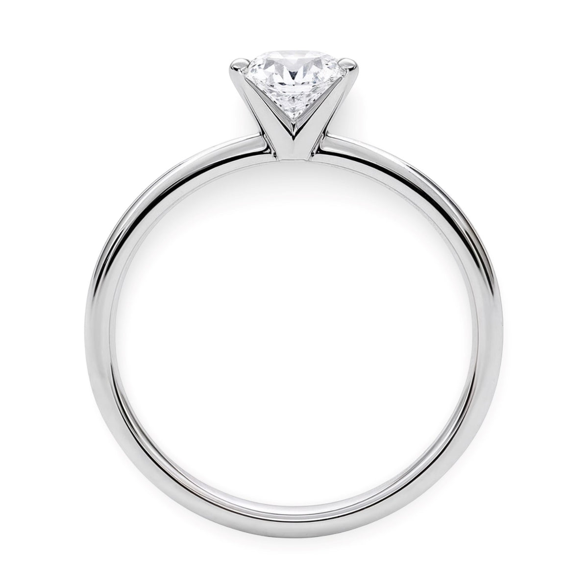 1 Carat Round Lab Grown IGI G/VS1 Diamond Solitaire Ring in 10K White Gold