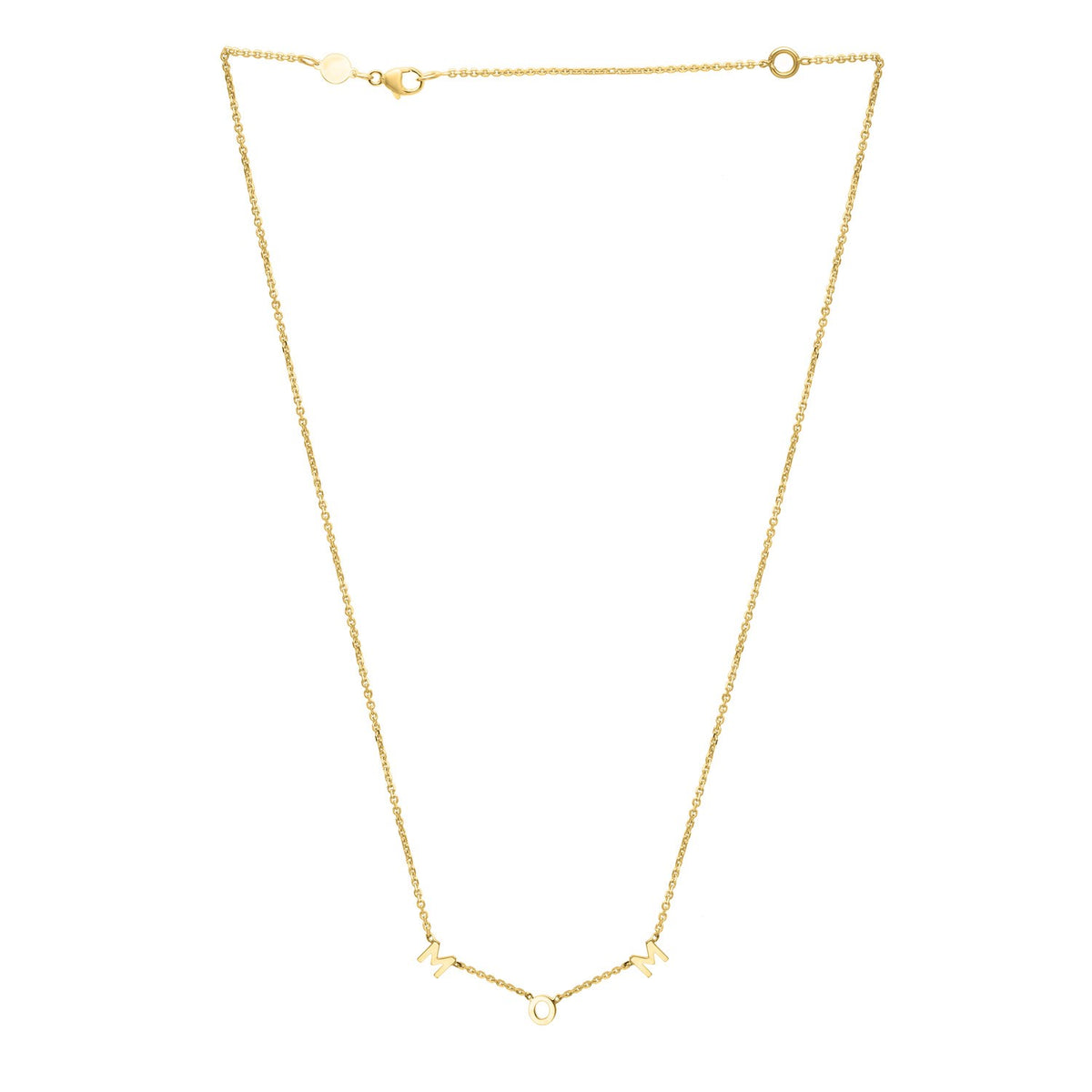 10K Yellow Gold Polished Mom Necklace