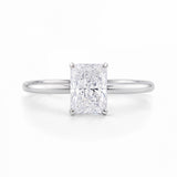 1 1/2 Carat Radiant Lab Grown IGI G/VS1 Diamond Solitaire Ring in 10K White Gold