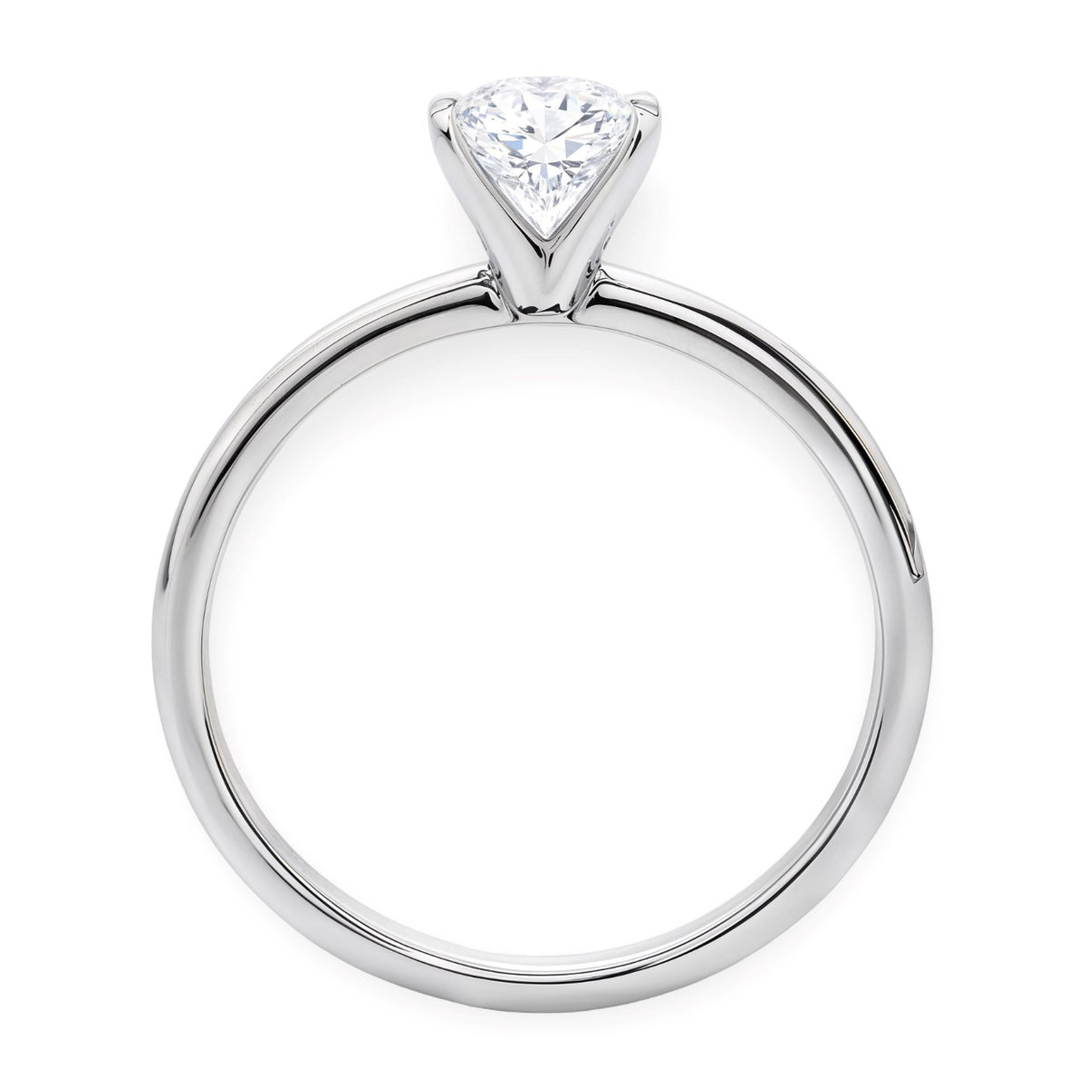 1 Carat Oval Lab Grown IGI G/VS1 Diamond Solitaire Ring in 10K White Gold