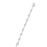 14k White Gold Necklace with Polished Circles