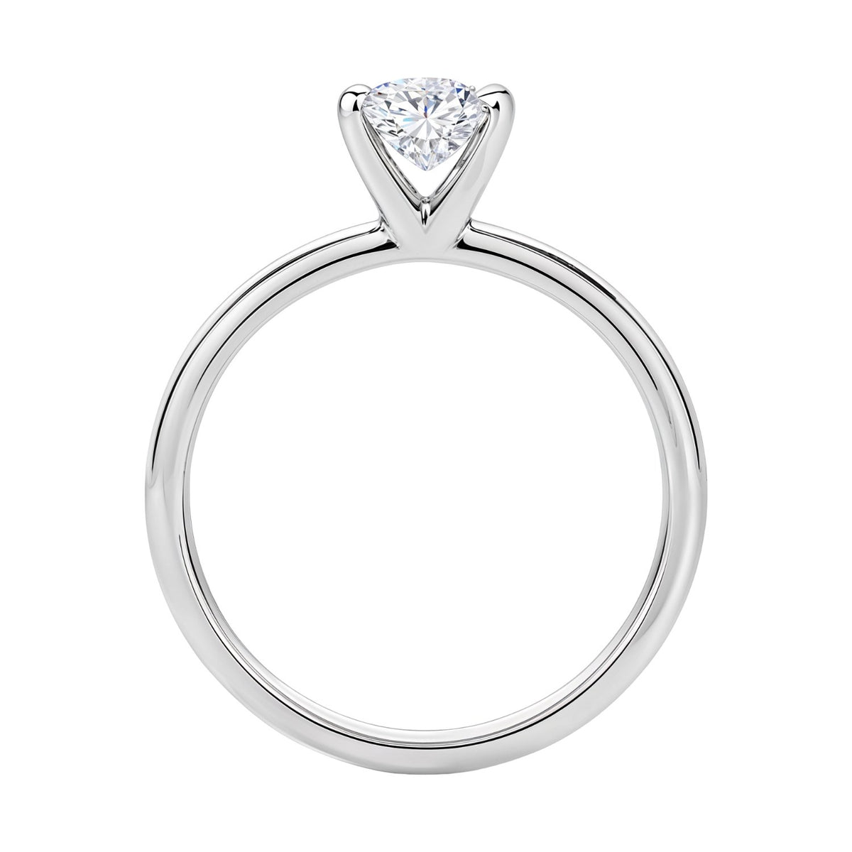 1 Carat Princess Lab Grown IGI G/VS1 Diamond Solitaire Ring in 10K White Gold