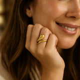 14K Yellow Gold Diamond Cut Stackable Ring (8.40 mm)