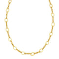 14K Yellow Gold Five and One Oval Link Chain Necklace