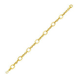 14K Yellow Gold Five and One Oval Link Chain Necklace