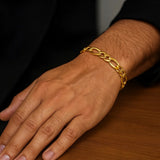 10k Yellow Gold Solid Figaro Bracelet (7.90 mm)
