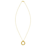 14K Yellow Gold Interlocking Diamond Cut Trinity Necklace