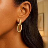 Link Drop Earrings in 14K Yellow Gold