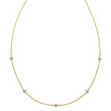 14K Two Tone Gold Classic Paperclip Chain Necklace