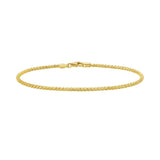 14K Yellow Gold Sparkle Spring Chain Bracelet (2.10 mm)