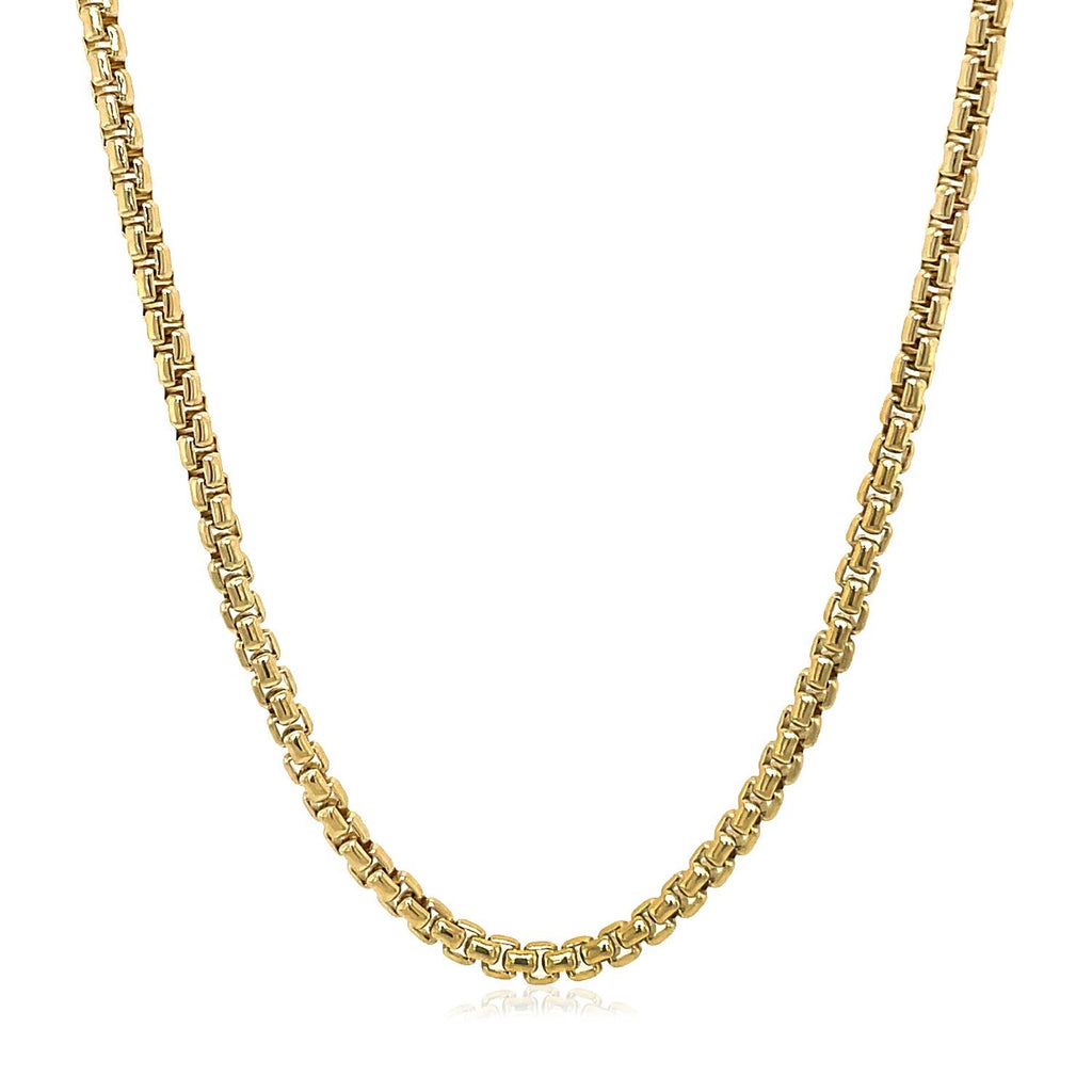 14k Yellow Gold Solid Round Box Chain (3.6 mm)