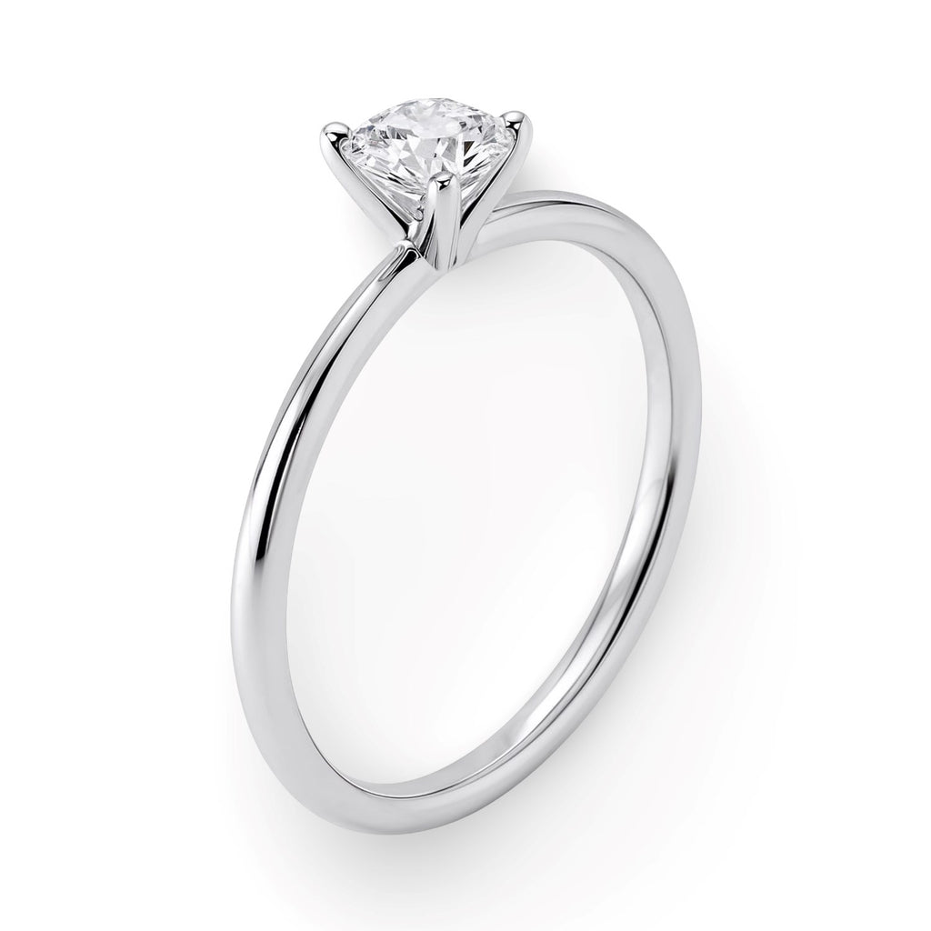 3/4 Carat Round Lab Grown IGI G/VS1 Diamond Solitaire Ring in 10K White Gold