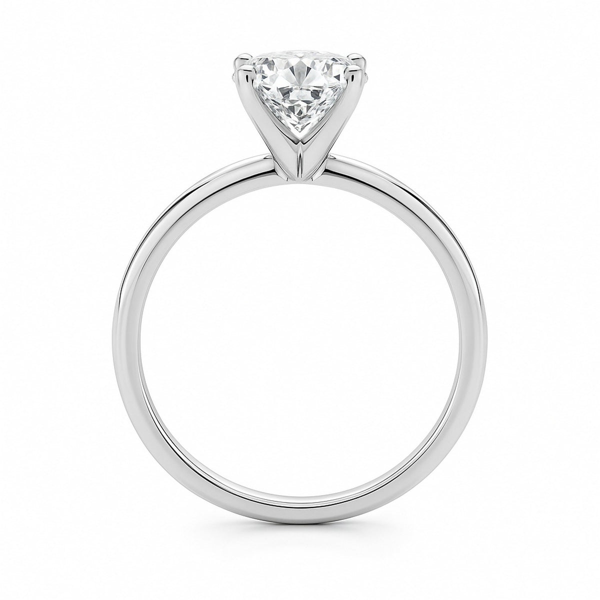 1 1/2 Carat Cushion Lab Grown IGI G/VS1 Diamond Solitaire Ring in 10K White Gold