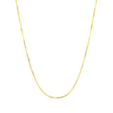 1.0mm 14K Yellow Gold Octagonal Shiny Snake Chain