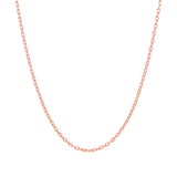 14k Rose Gold Round Cable Link Chain (1.50 mm)