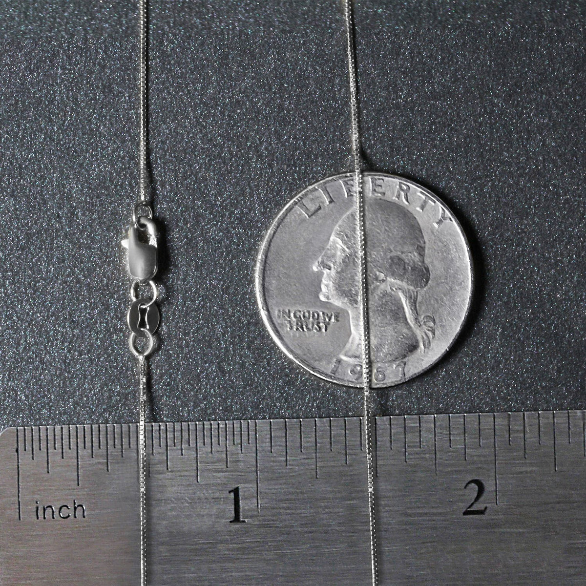 10k White Gold Classic Box Chain (0.45 mm)
