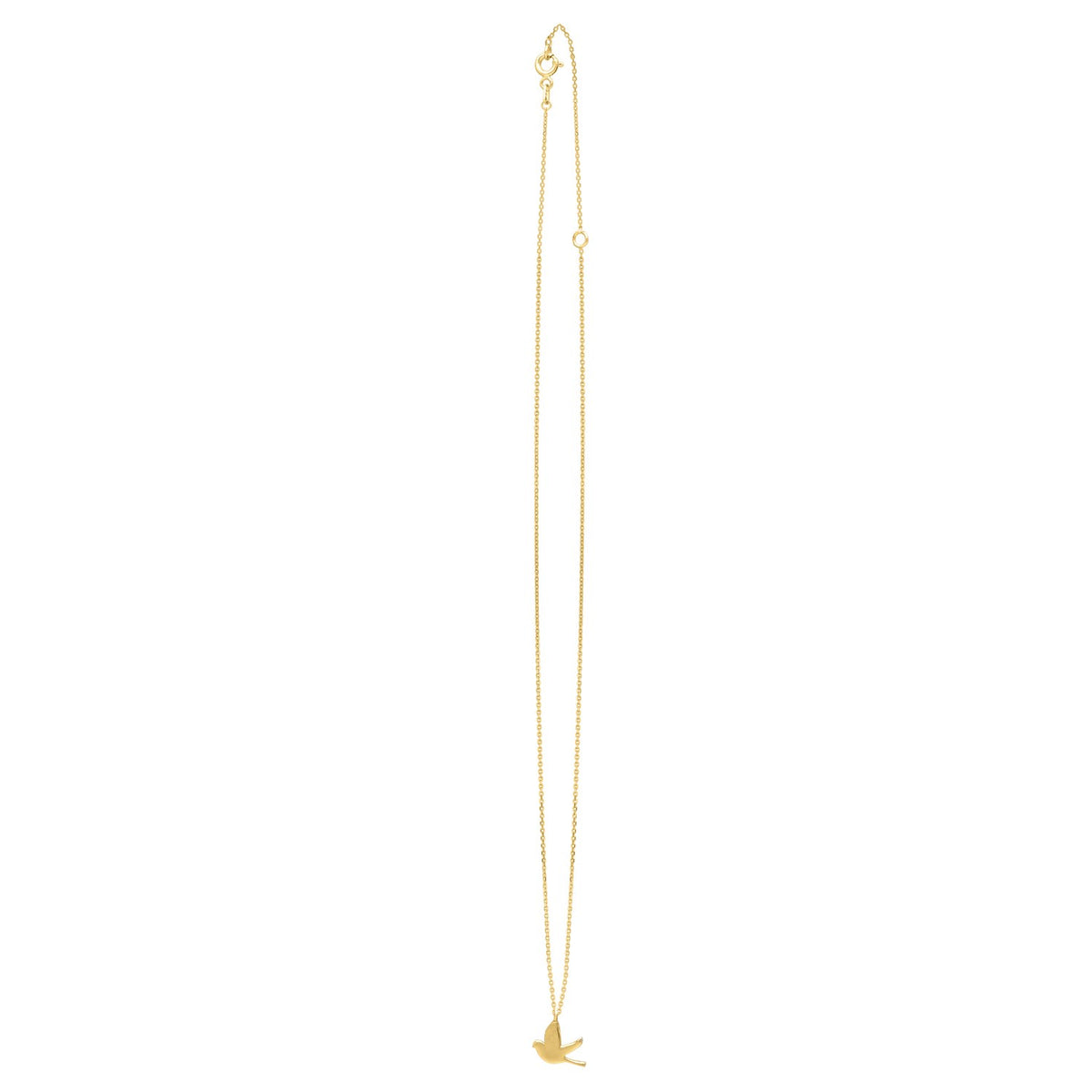 Dove Necklace in 14K Yellow Gold