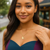 Dove Necklace in 14K Yellow Gold