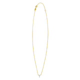 14K Yellow Gold Mini Diamond Y Initial Pendant Necklace