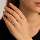 2 Carat Round Lab Grown IGI G/VS1 Diamond Solitaire Ring in 10K Yellow Gold