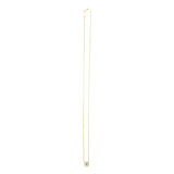 14k Yellow Gold Pearl Evil Eye Necklace