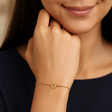 14k Yellow Gold Star of David Bracelet
