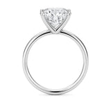 5 Carat Cushion Lab Grown IGI G/VS1 Diamond Solitaire Ring in 10K White Gold