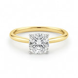 1.50Ct Cushion Lab Grown IGI G/VS1 Diamond Ring in 14K Yellow Gold