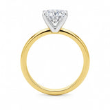 1.50Ct Cushion Lab Grown IGI G/VS1 Diamond Ring in 14K Yellow Gold