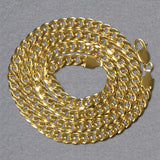 14k Yellow Gold Miami Cuban Semi Solid Chain (5.50 mm)