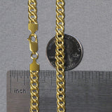 14k Yellow Gold Miami Cuban Semi Solid Chain (5.50 mm)